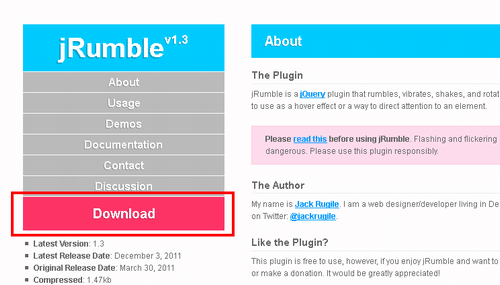 jRumbleの公式サイト