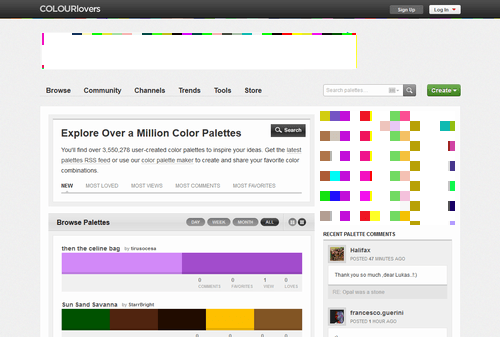 Browse Palettes :: COLOURloversのサイトイメージ